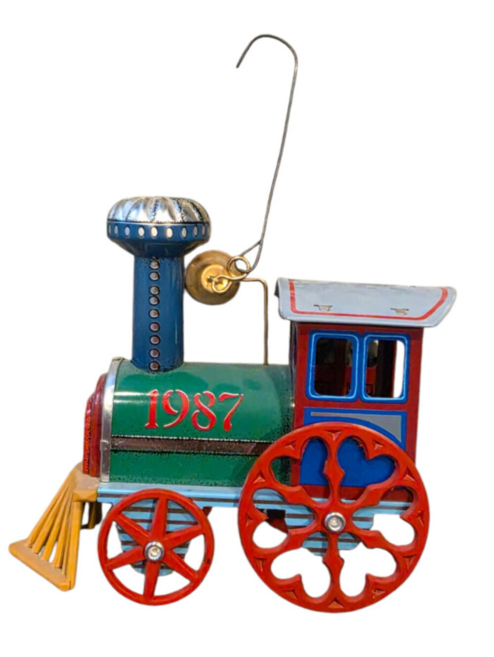 1987 Hallmark Keepsake Ornament 6th in Tin Locomotive series Train